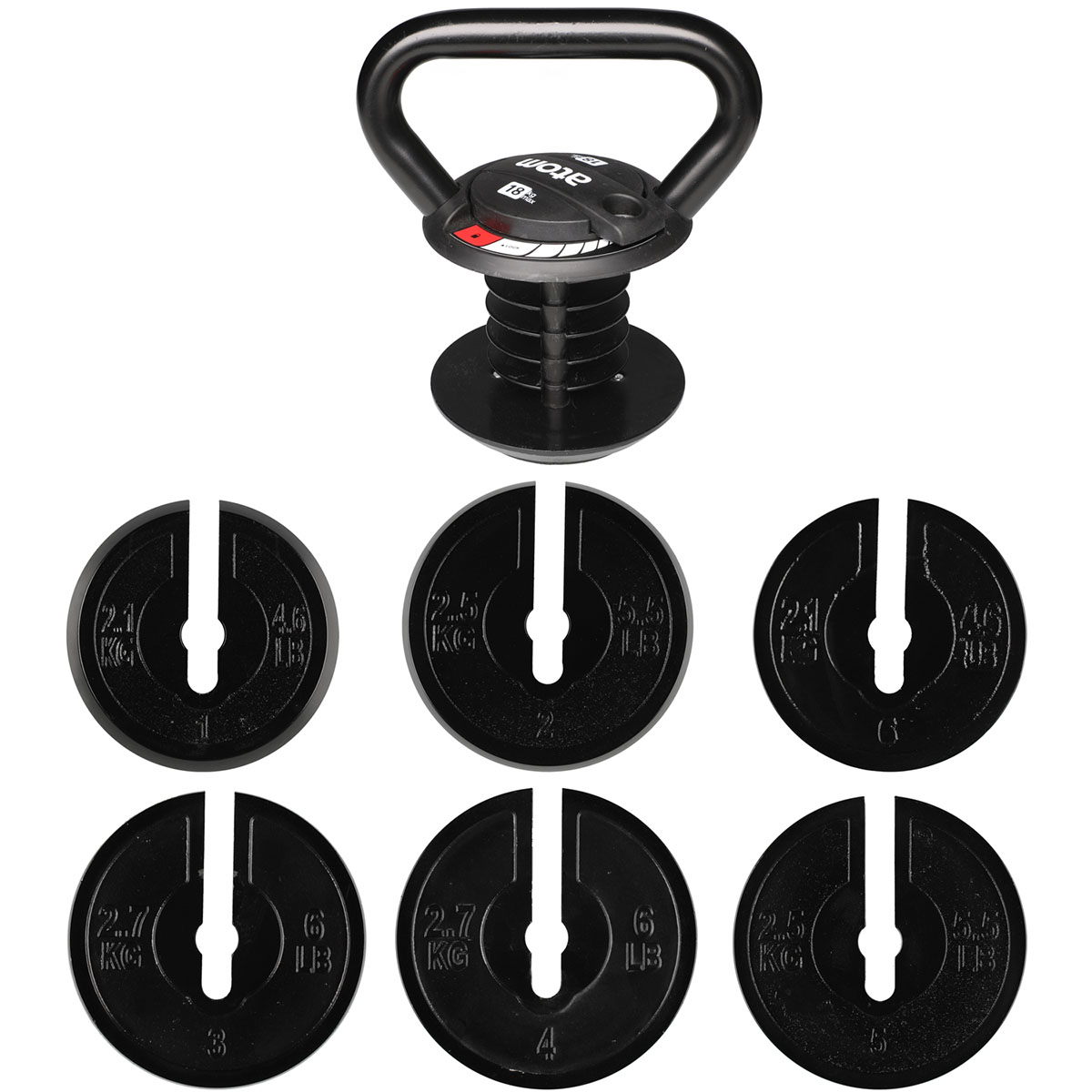 Justerbar Kettlebell Atom 3,5-18 kg