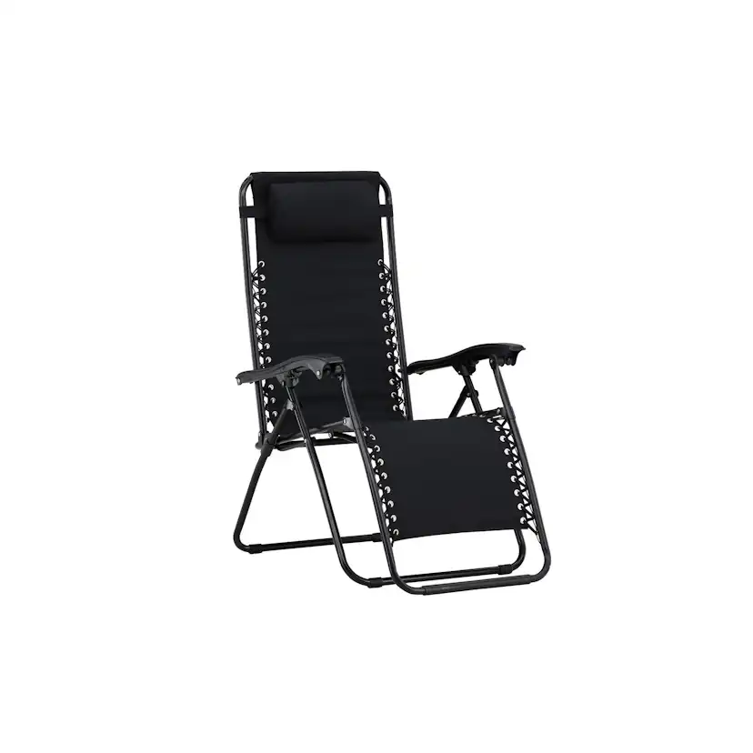 Vulcano Sun Lounge - Black / Black Solstol Venture Home Vulcano
