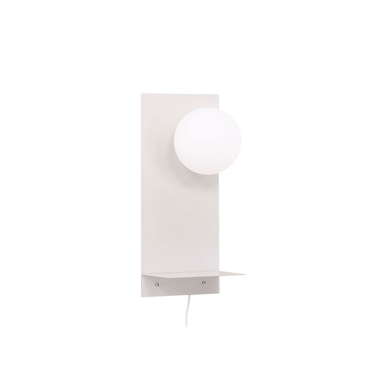 Troyes Wall Lamp - Light grey / White glass Ljusgrå/Vit