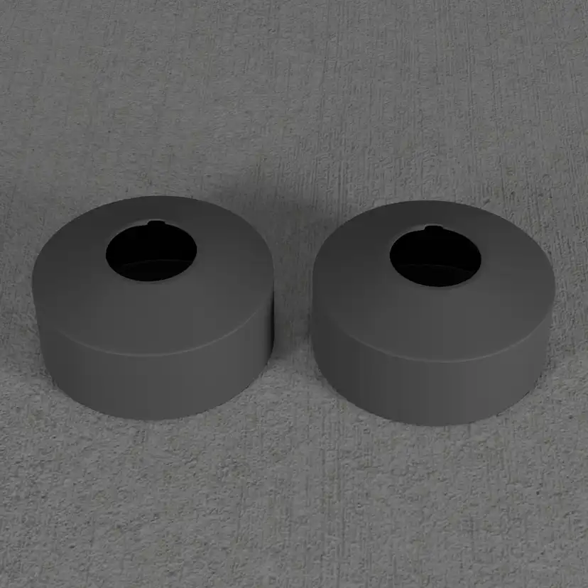 Täckbricka Scandtap Steel Pleasure Cover 33 mm á 2 st