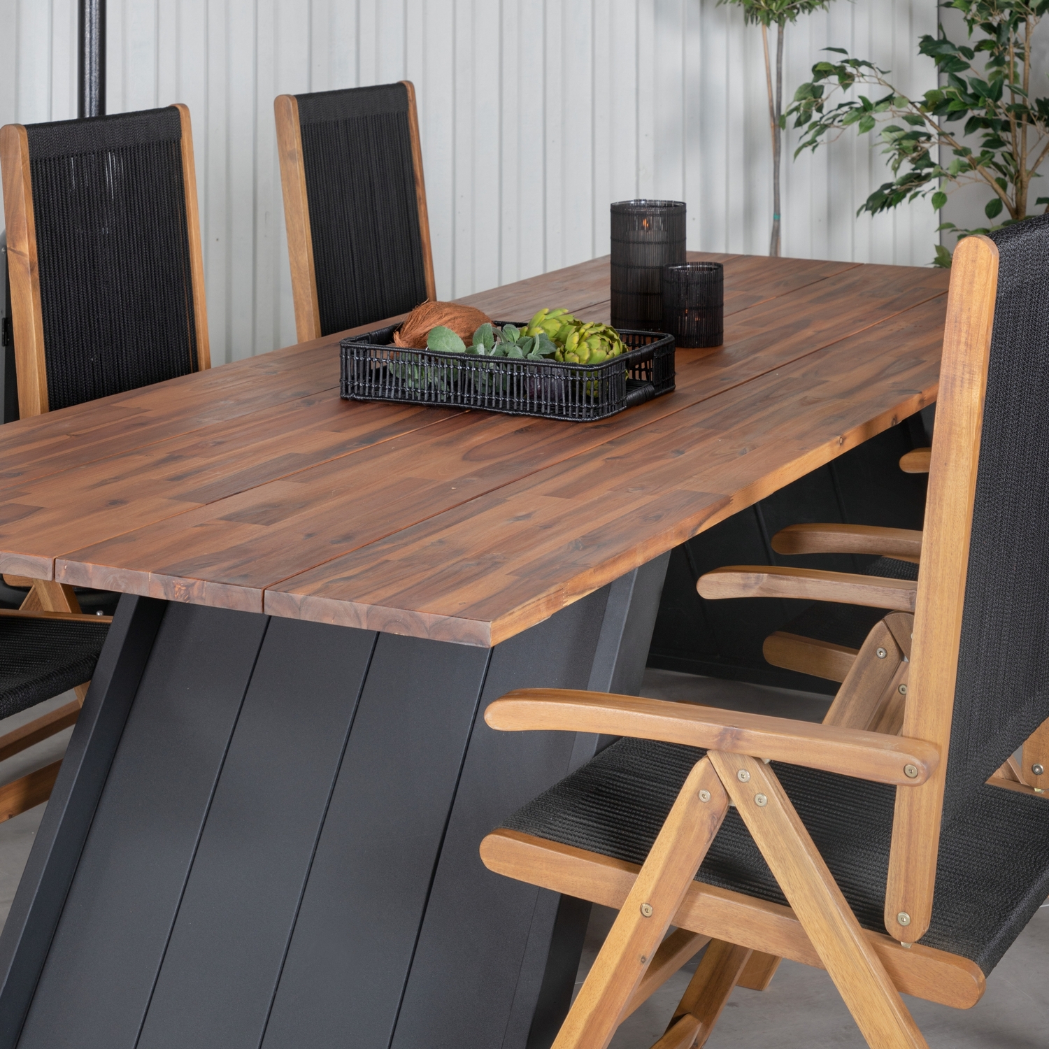Matgrupp Venture Home Doni med 6 Jimbo Vikbara Matstolar