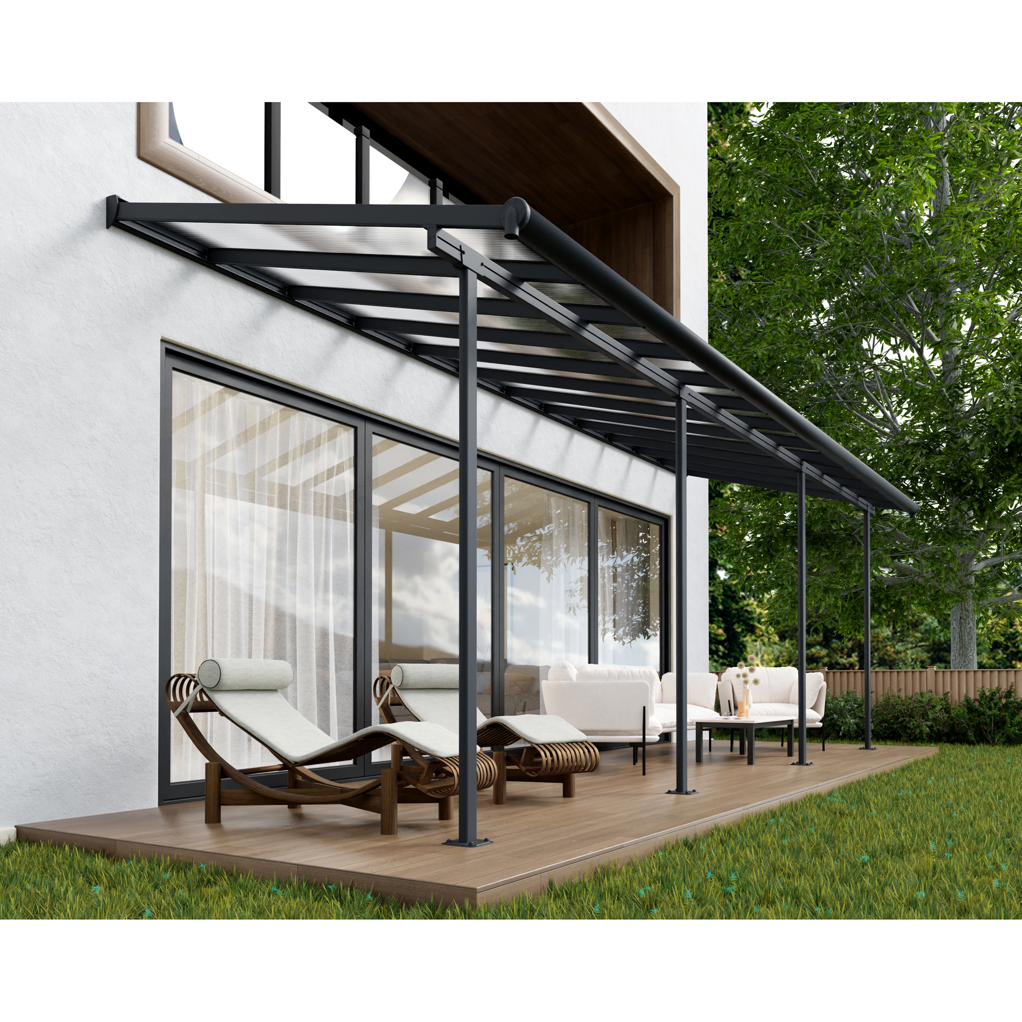 Terrasstak Canopia by Palram Sierra Antracit 15,41 m²