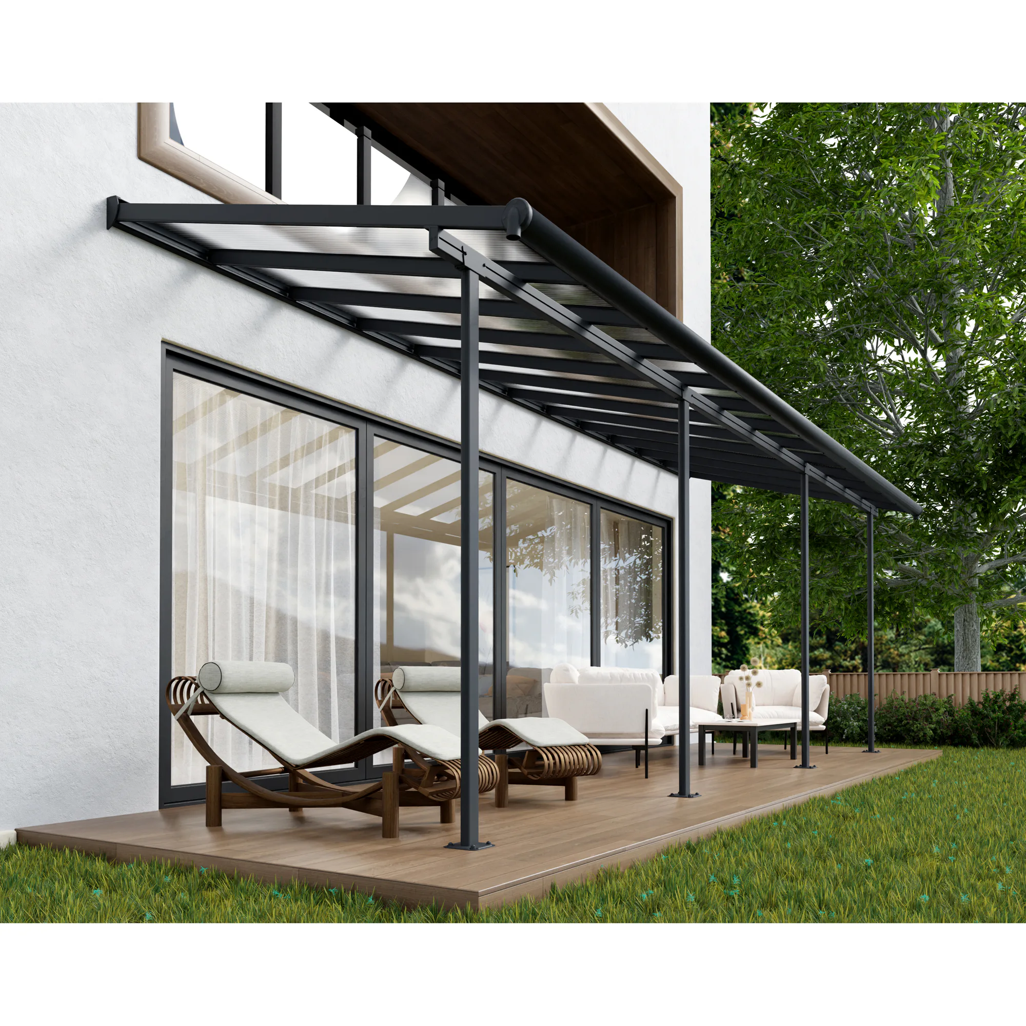Terrasstak Canopia by Palram Sierra Antracit 15,41 m²