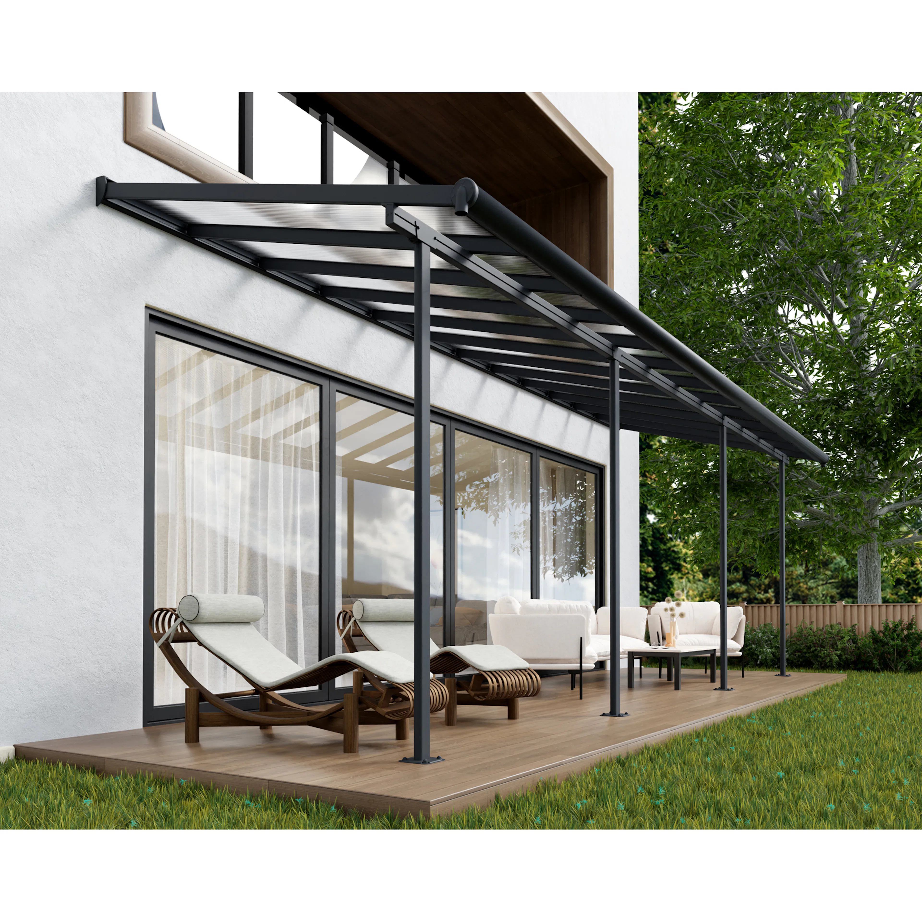 Terrasstak Canopia by Palram Sierra Antracit 15,41 m²