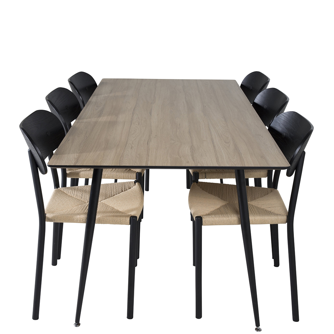 Matgrupp Venture Home Polly Ø120 cm med 6st Silar Matstolar