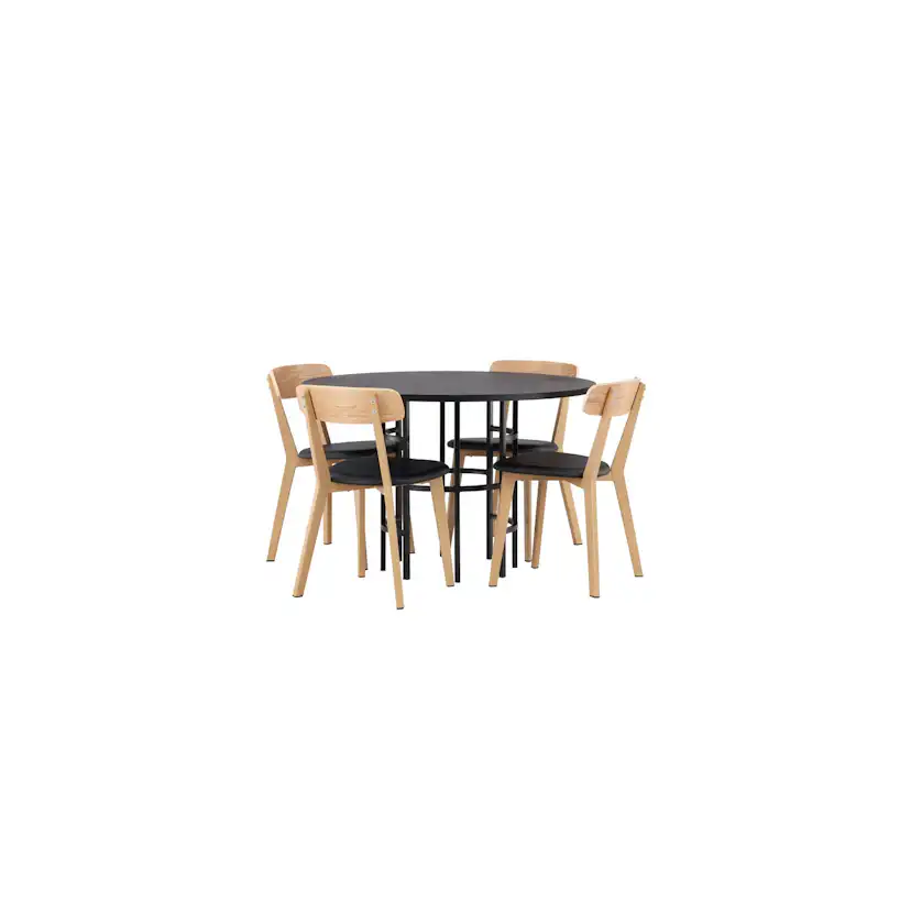 Matgrupp Venture Home Copenhagen Ø 115 cm med 4 Sanjos Stolar