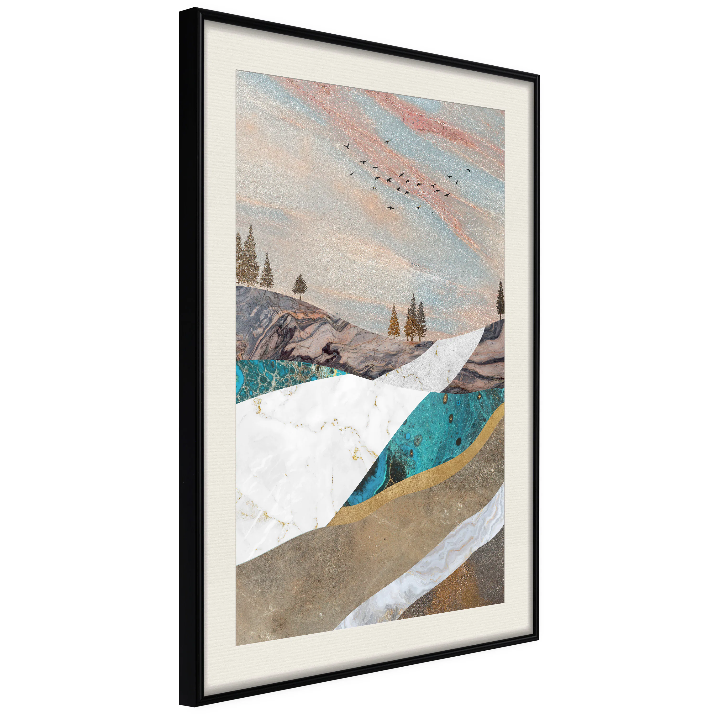 Poster Artgeist Affisch Mountains and Valleys