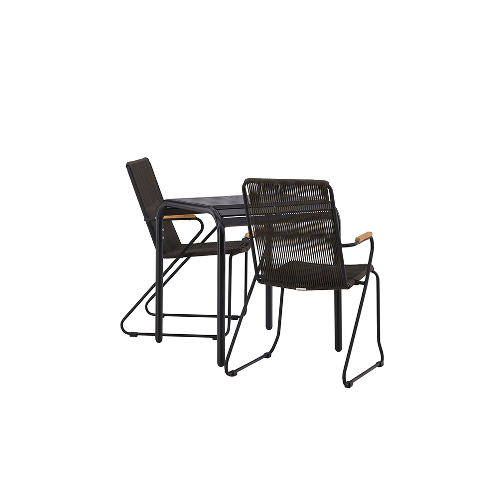 Cafégrupp Venture Home Borneo Bord med 2 Bois Trädgårdsstolar Utomhus