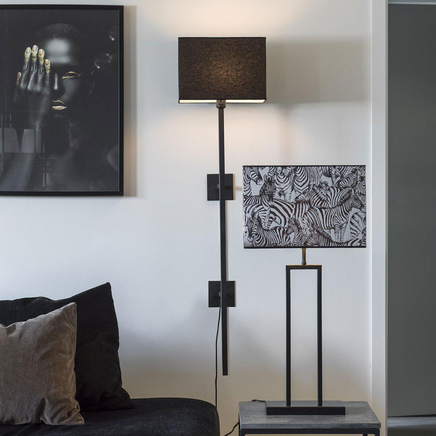 Rakel Lampskärm Svart, B: 405 mm