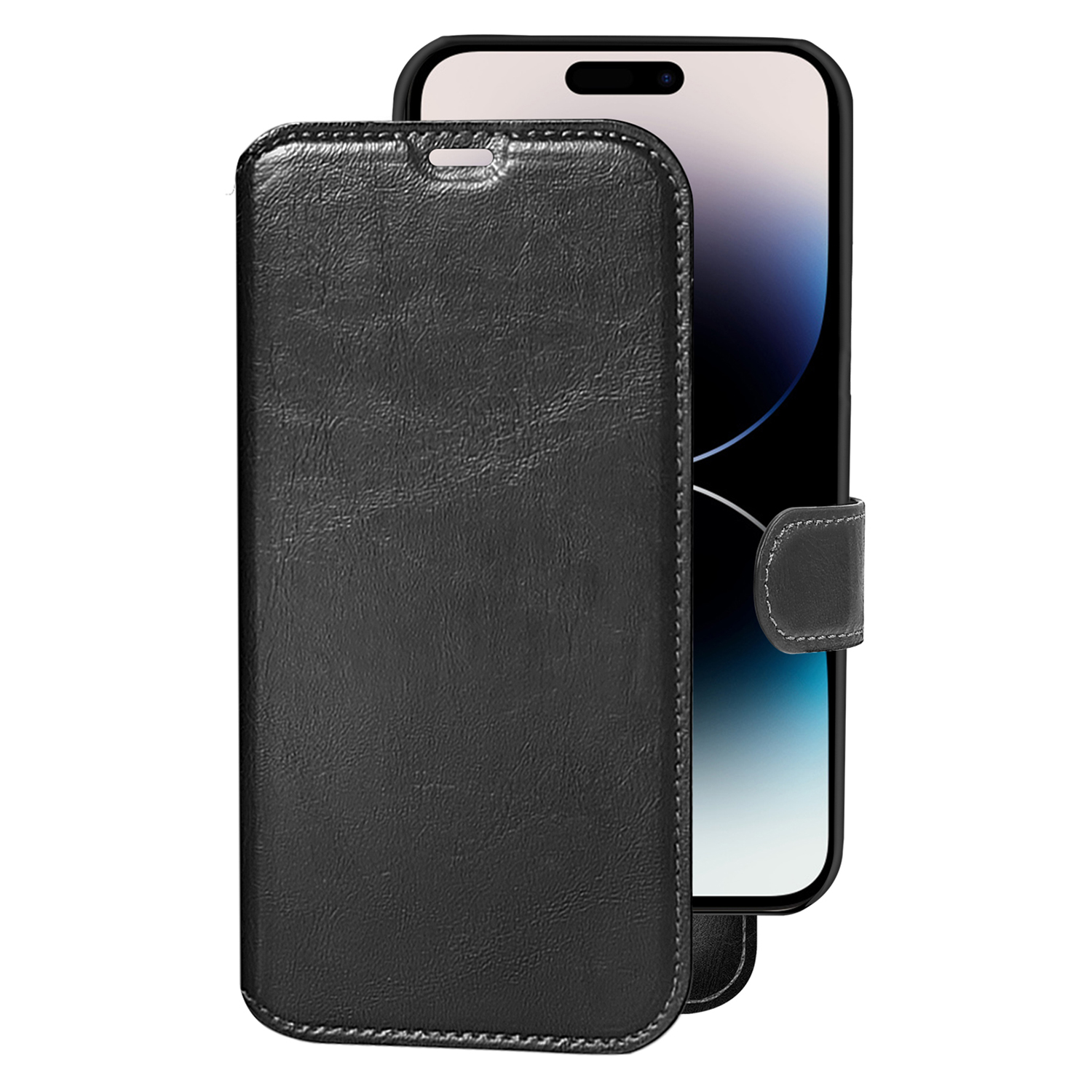 Mobilfodral Champion Slim Wallet iPhone 14 Pro Svart