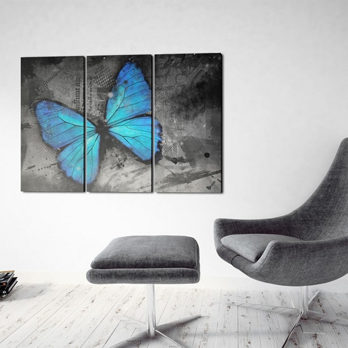 Tavla - The study of butterfly - triptych 60x40 60x40 cm