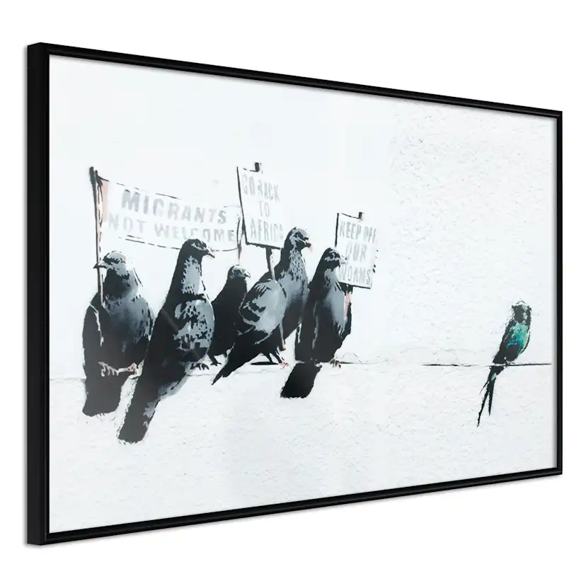 Poster Artgeist Affisch Xenophobic Pigeons