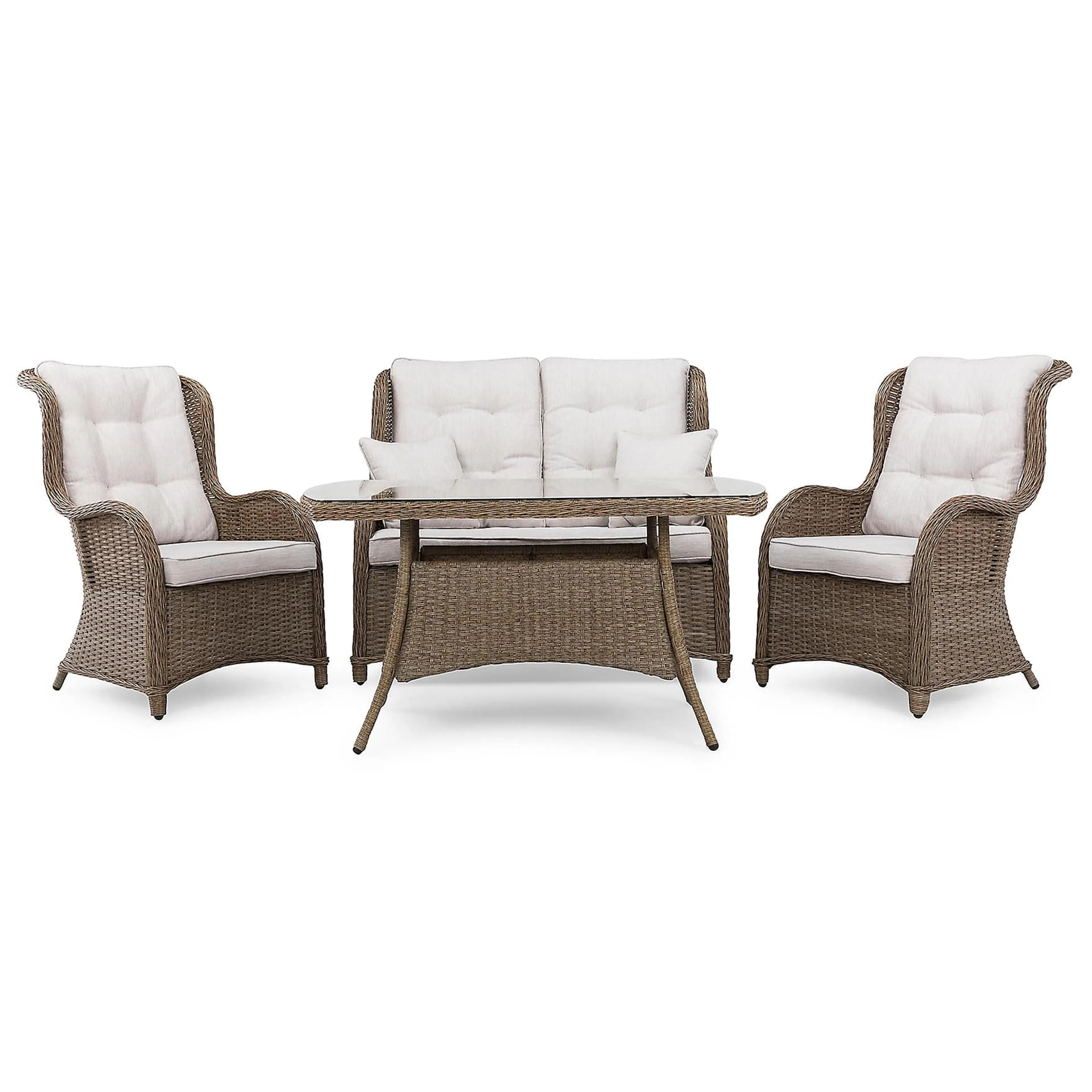 Soffgrupp deNoord Marcus Natur 2-sits inkl. Utefåtöljer Utomhus