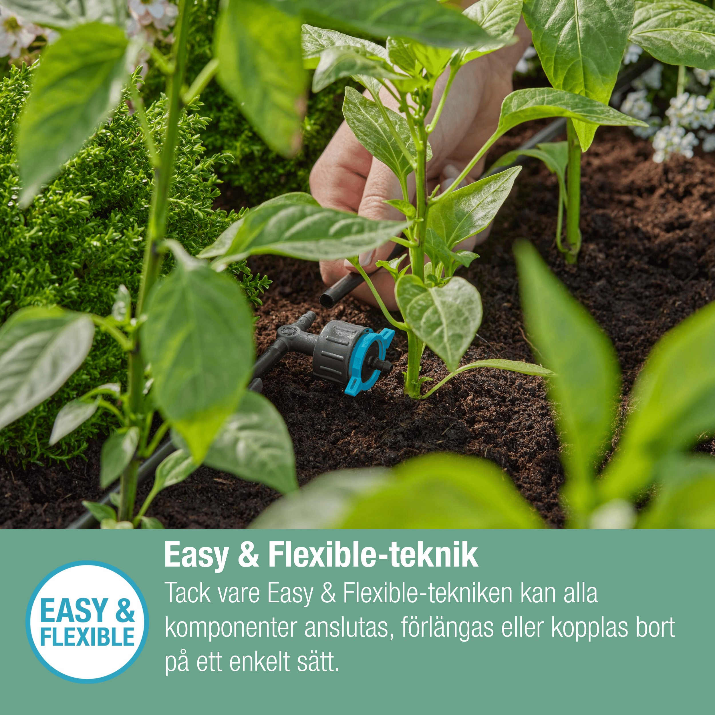 Droppspridare Gardena Micro-Drip Inline Ställbar Tryckreglerande