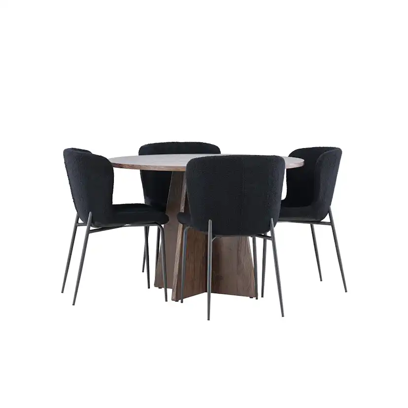 Matgrupp Venture Home Bootcut Ø110 med 4 st Modesto Stolar