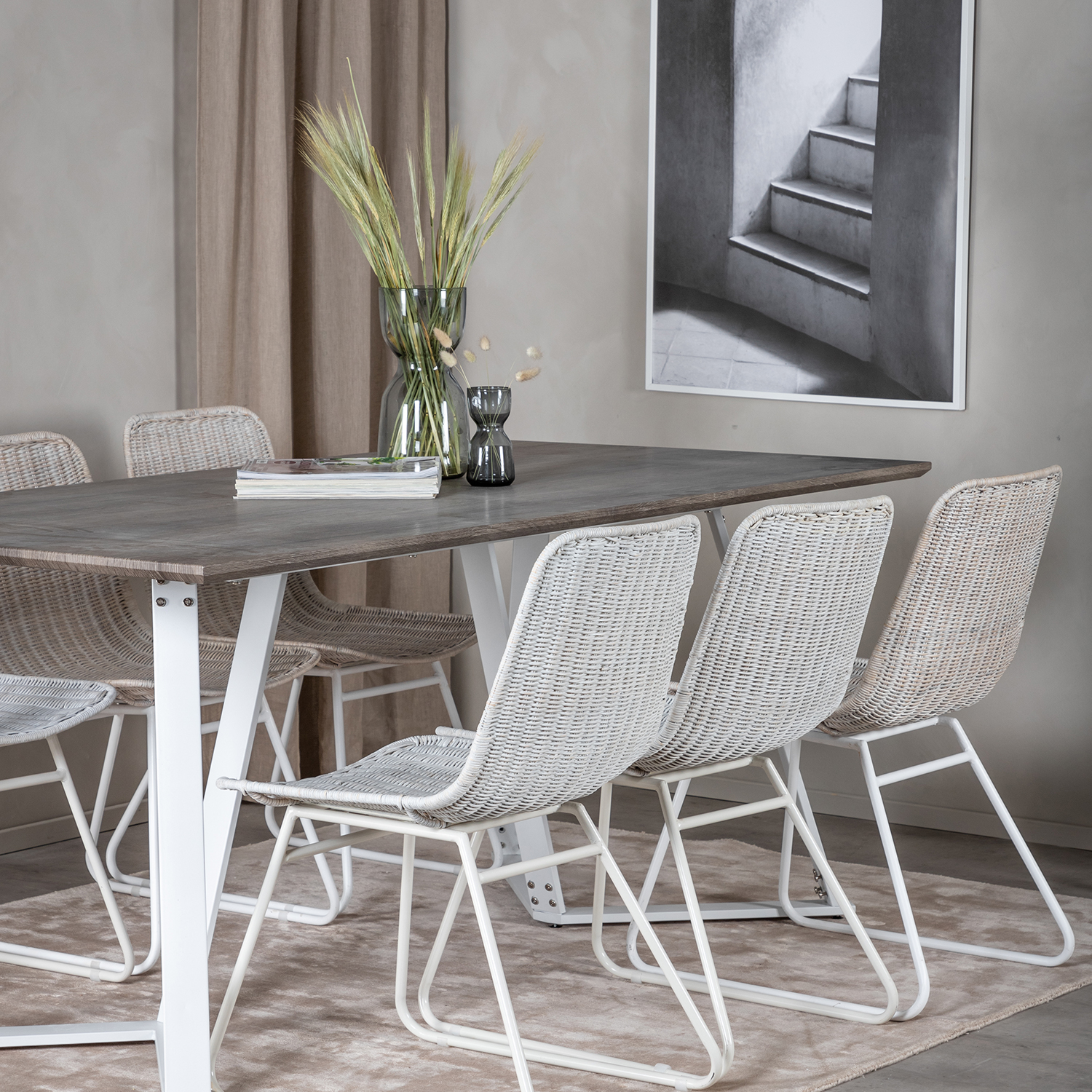 Matgrupp Venture Home Madde med 6 Cornelia Stolar