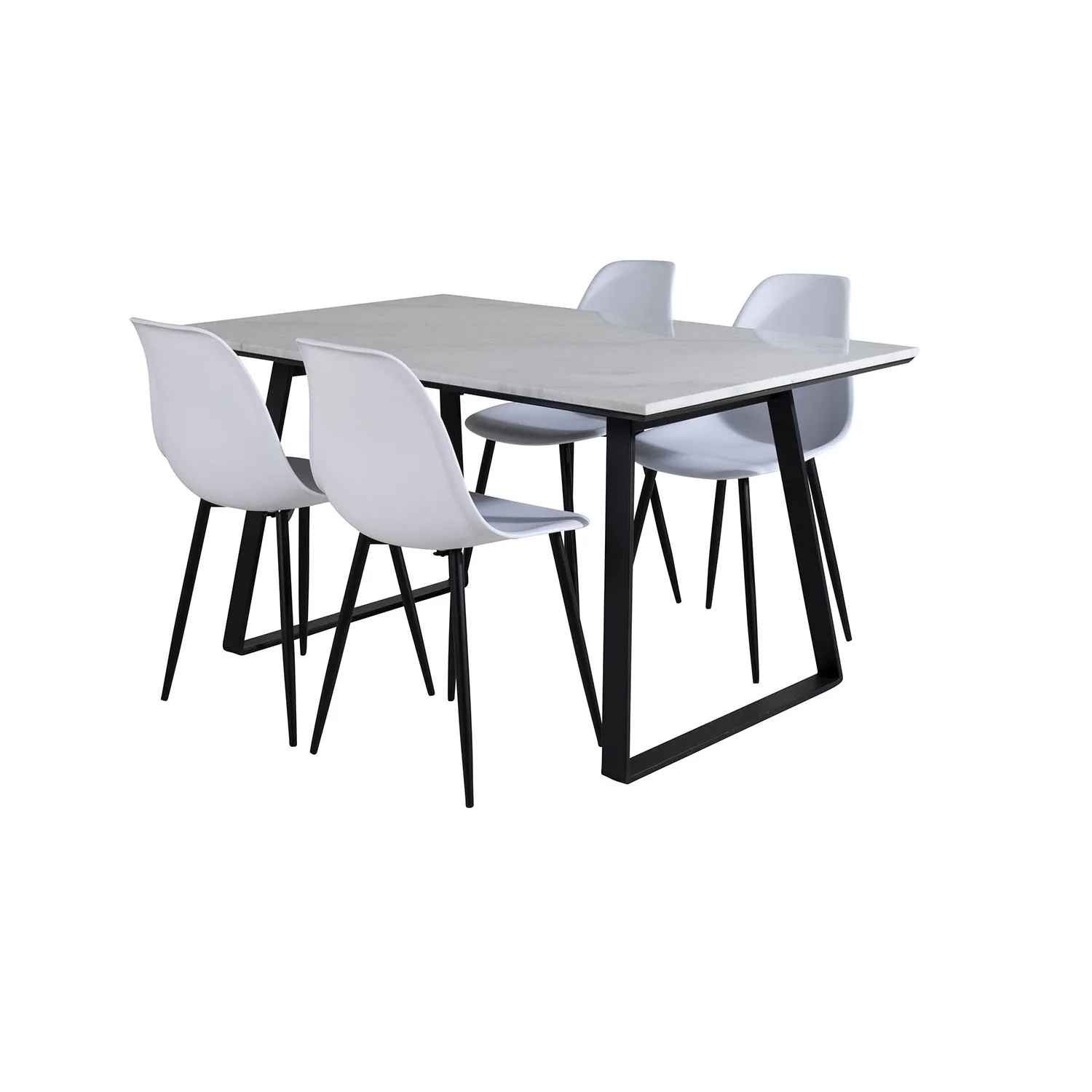 Matgrupp Venture Home Estelle 140 med 4 Pop Stolar