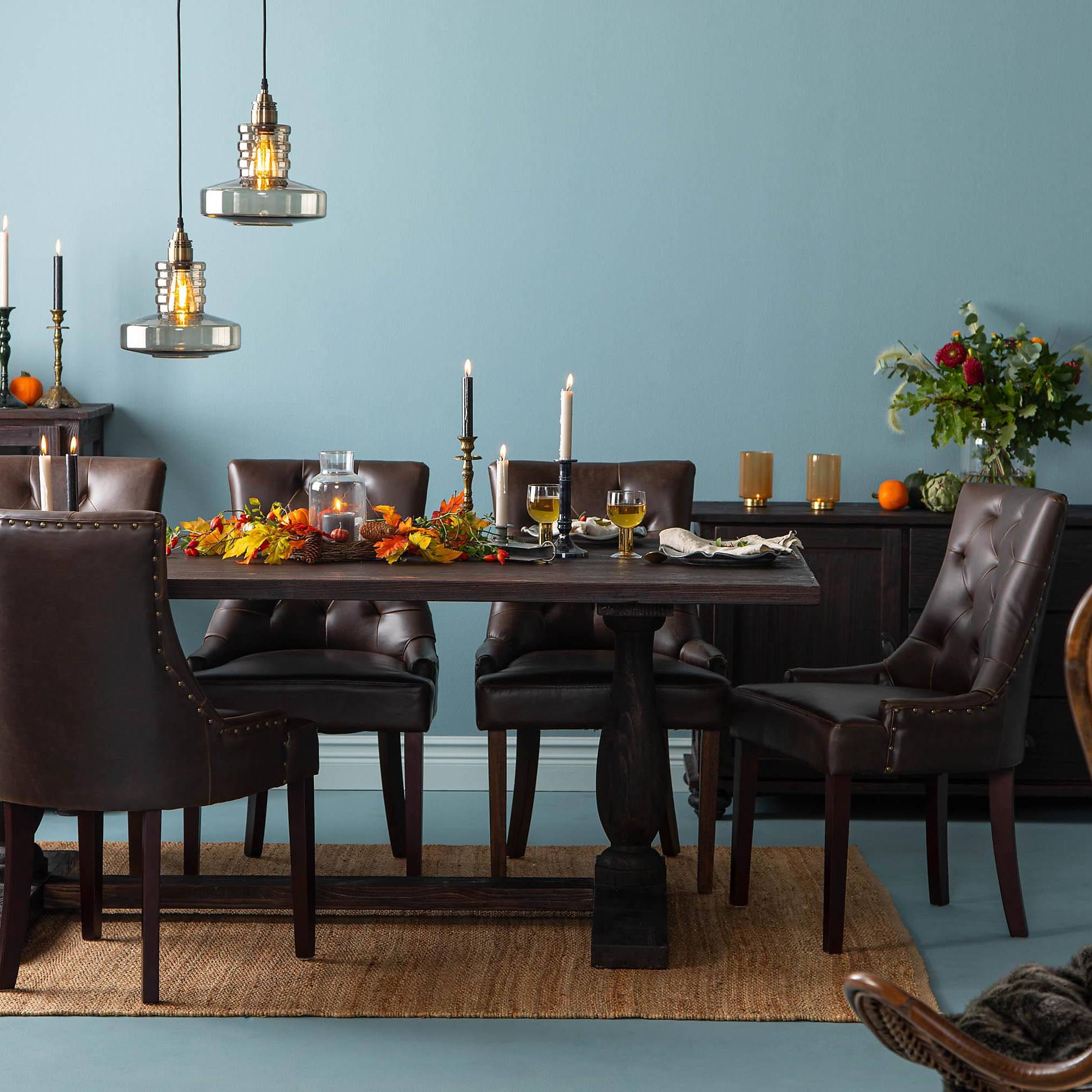 Matgrupp Bloomington Dijon Rektangulärt Matbord 200 cm med 6 Tuva Matstol