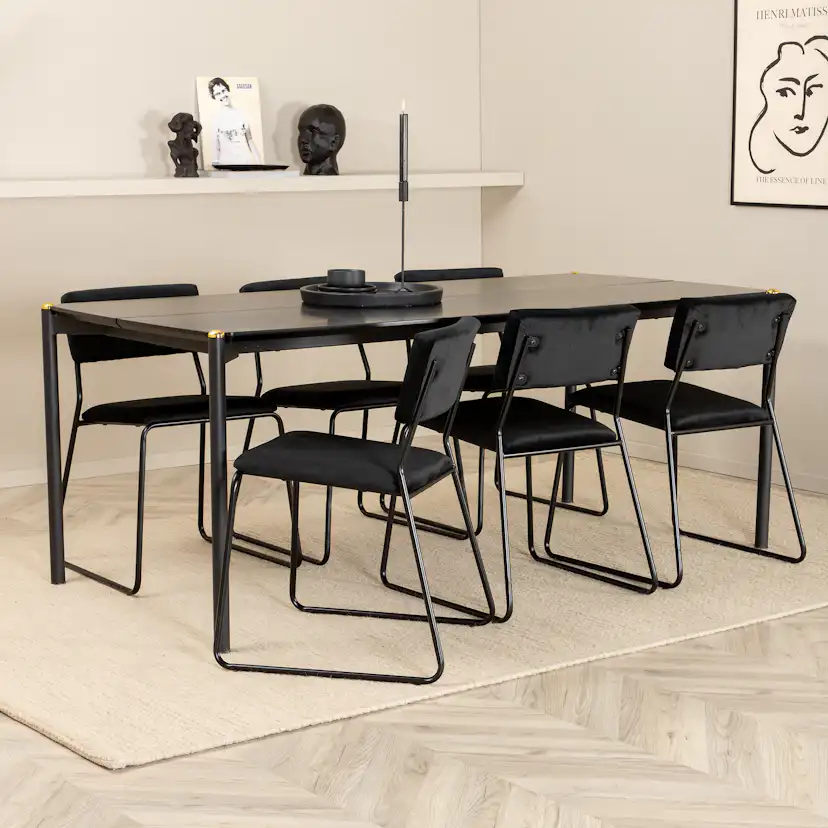 Matgrupp Venture Home Paris med 6 Kungshamn Stolar