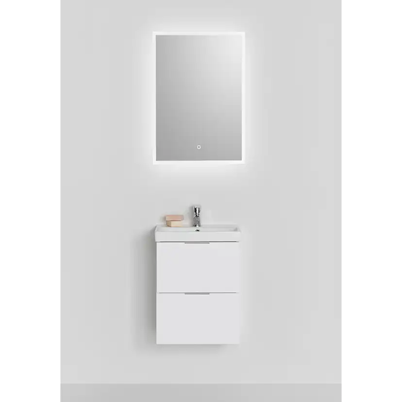 TVÄTTSTÄLLSSKÅP NEAT LÅDOR VIT 420 KOMPLETT MED SPEGEL STORE Vit, Bredd 420mm
