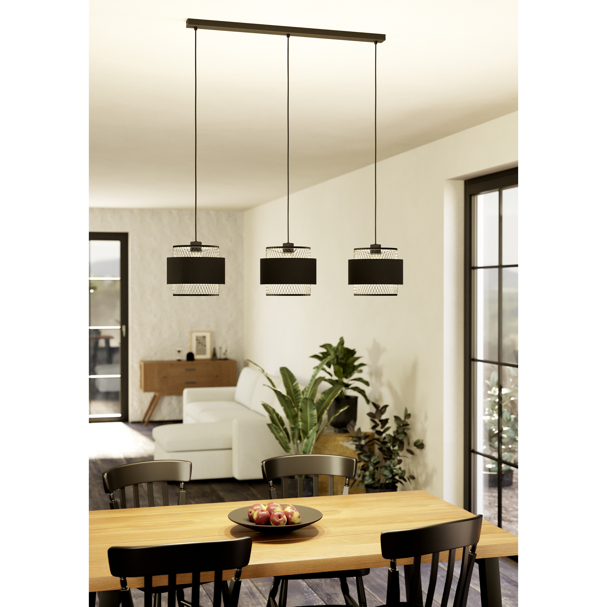Taklampa Eglo Bazely med 3 lampor