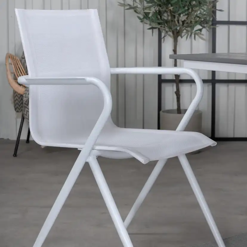 Matgrupp Venture Home Lova 160 Vit med 6 Aspen Matstolar
