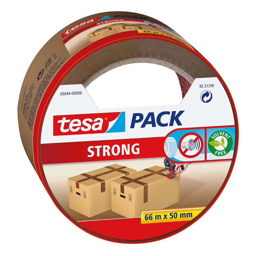 Packtejp Tesa 50 mm 66 m Brun 5044