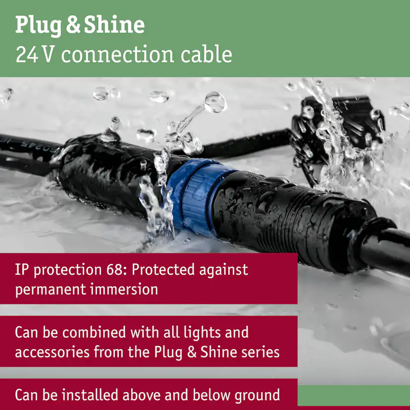 Anslutningskabel Paulmann Plug & Shine IP68 max. 150W 1in-4ut
