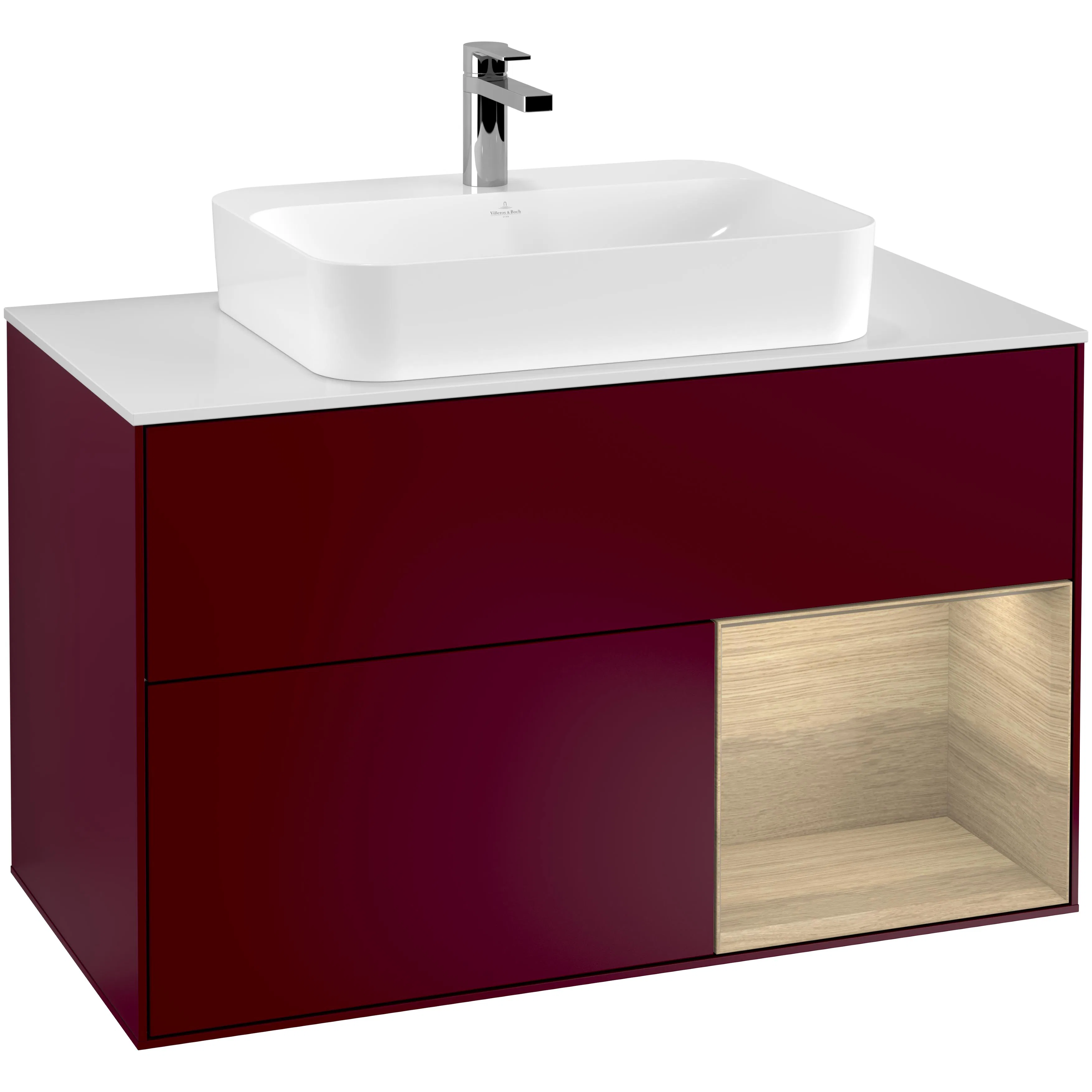 Tvättställsskåp Villeroy & Boch Finion med 2 Lådor Hylla och Bänkskiva för Ytmonterat Tvättställ
