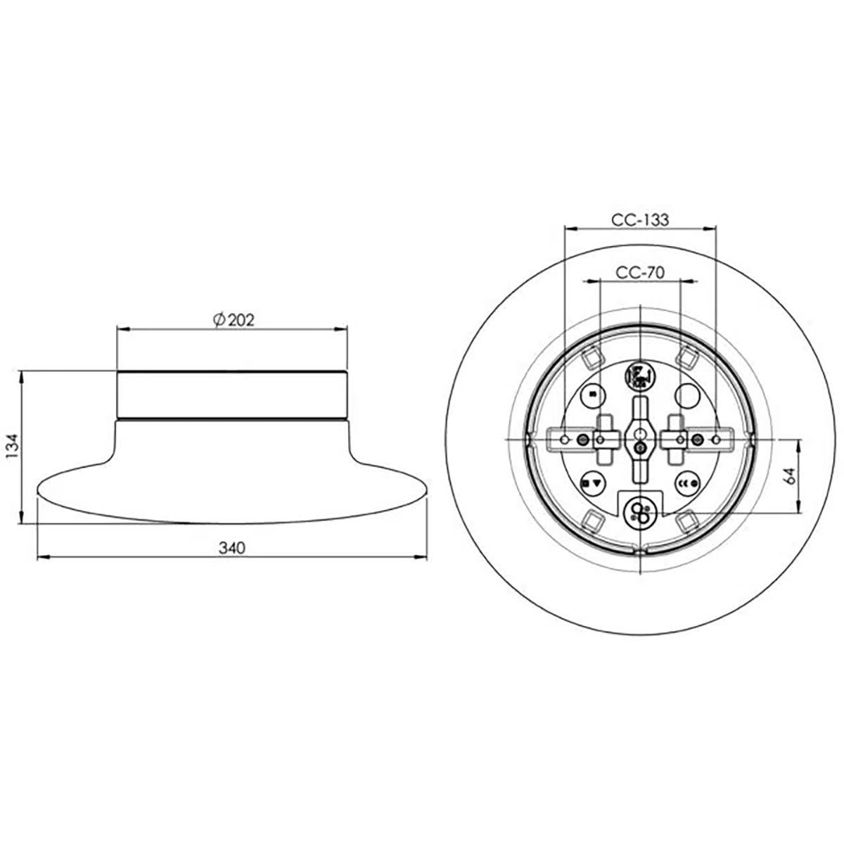 Vägg-/Taklampa Ifö Electric Cairo L E27 75W IP44