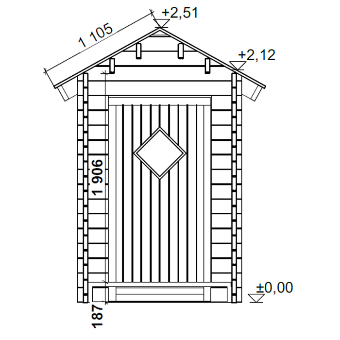 Timmer-WC LP Garden T2  (2 m²)