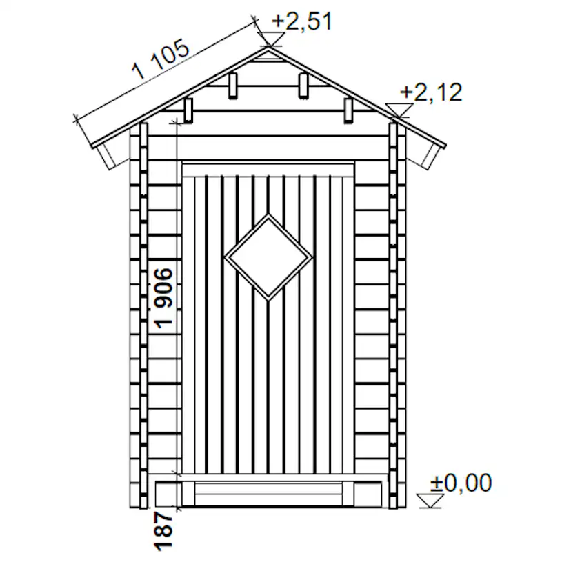Timmer-WC LP Garden T2 (2 m²)