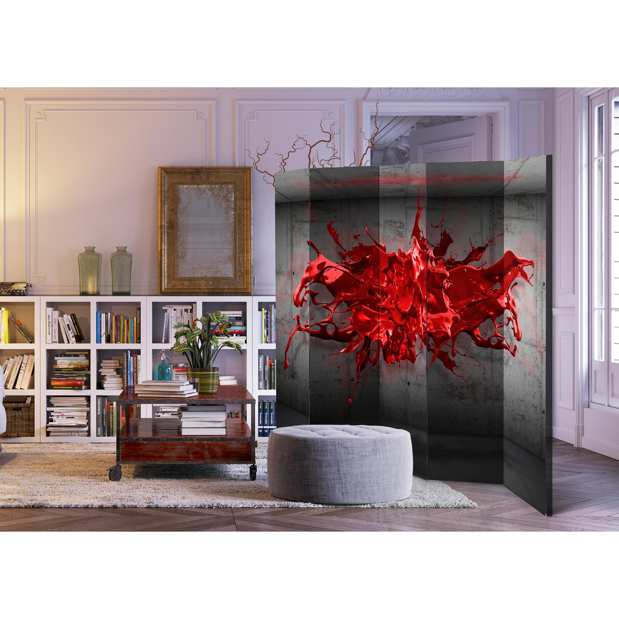 Rumsavdelare Skärmvägg Arkiio Red Ink Blot II 225x172 cm