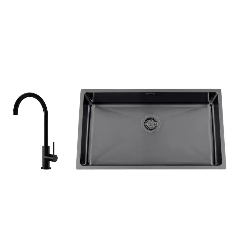 Diskho Nordic Tech Titan 730 X med Köksblandare Steel Equip Shadow