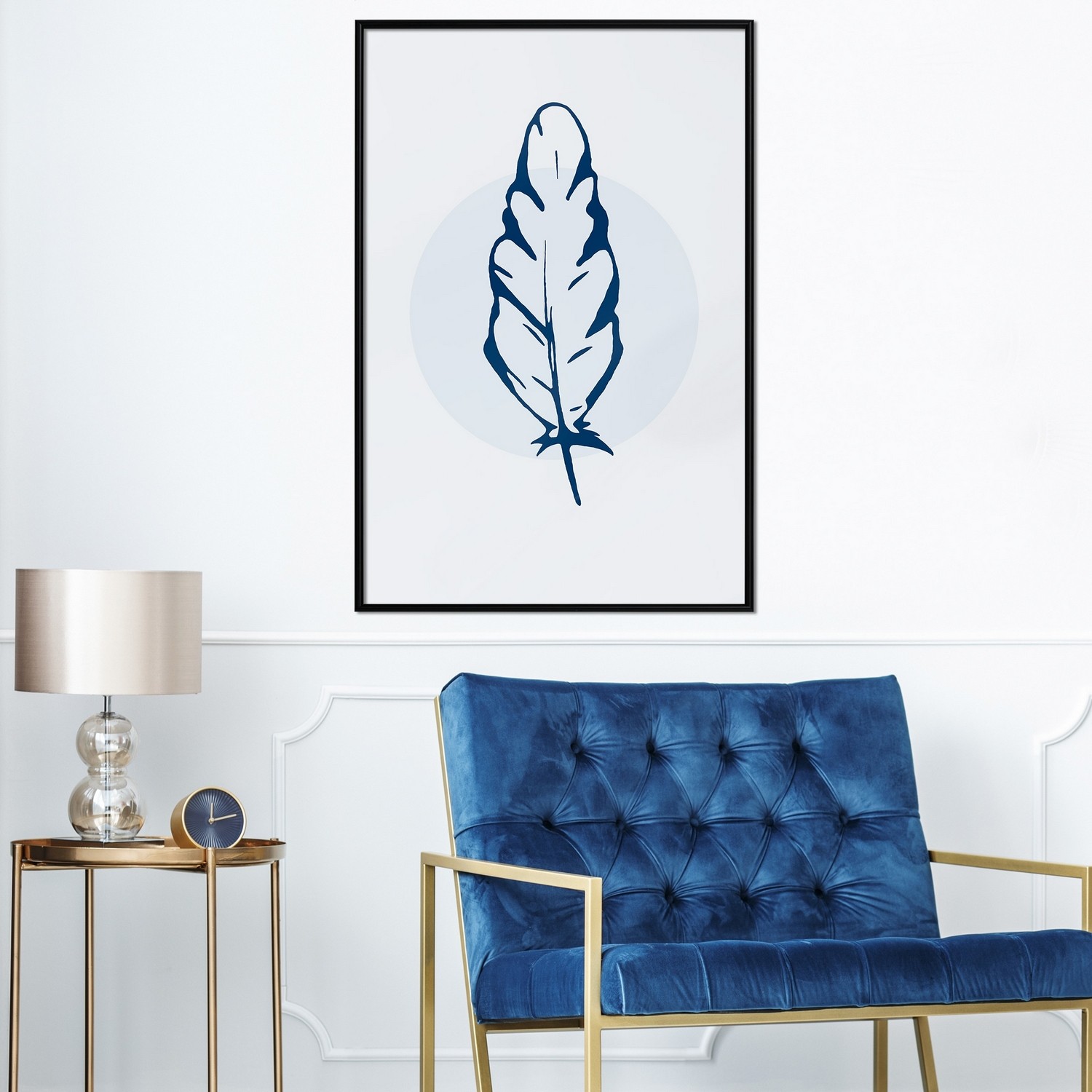 Poster Artgeist Affisch Blue Feather