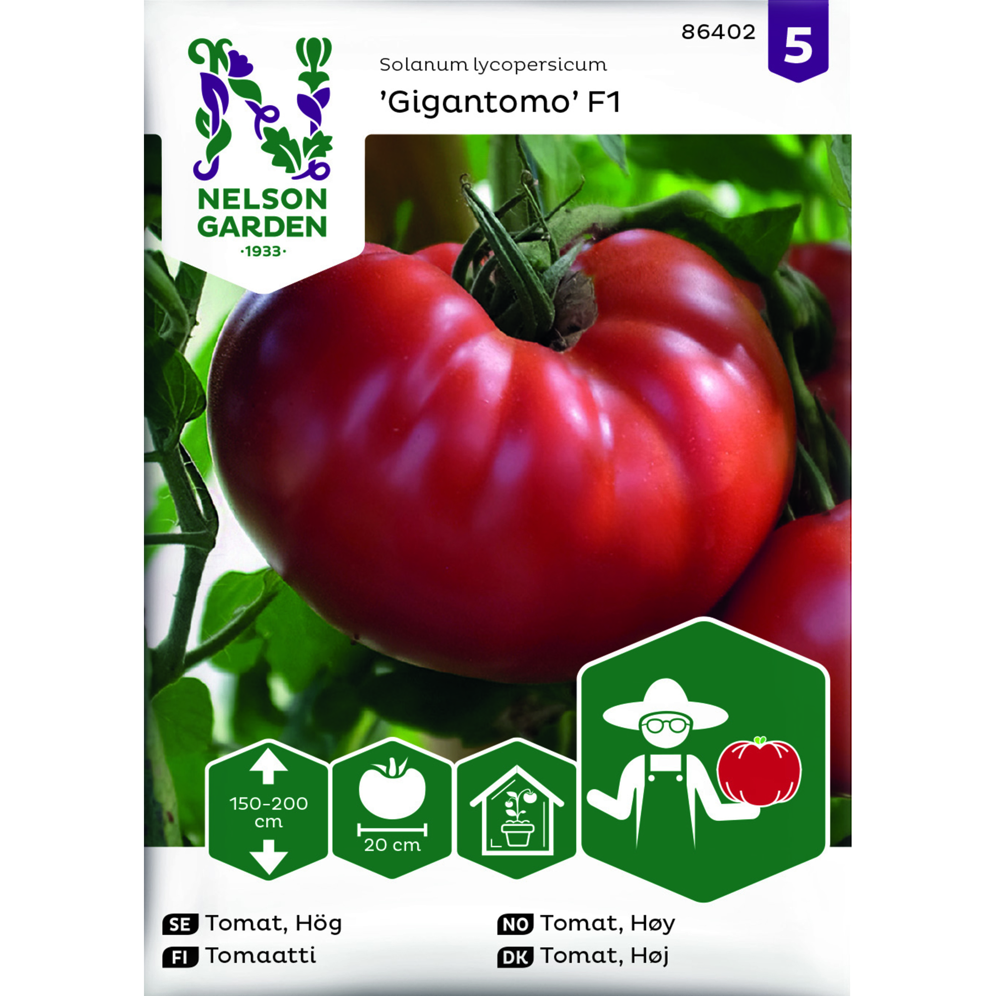 Frö Nelson Garden Tomat Hög Gigantomo F1