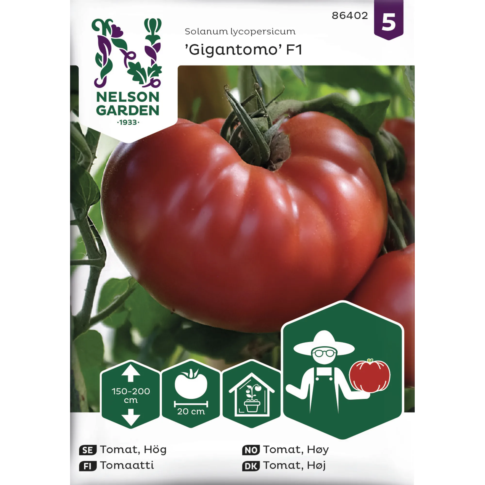Frö Nelson Garden Tomat Hög Gigantomo F1