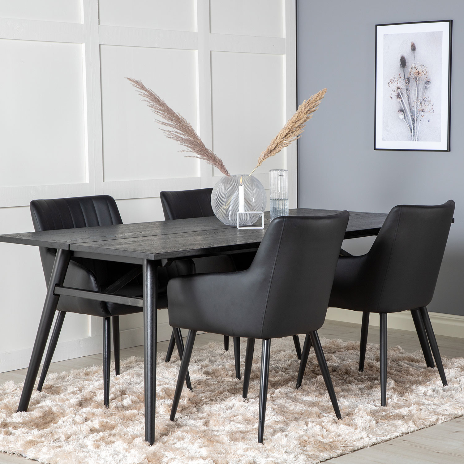 Matgrupp Venture Home Sleek med 4 Comfort stolar