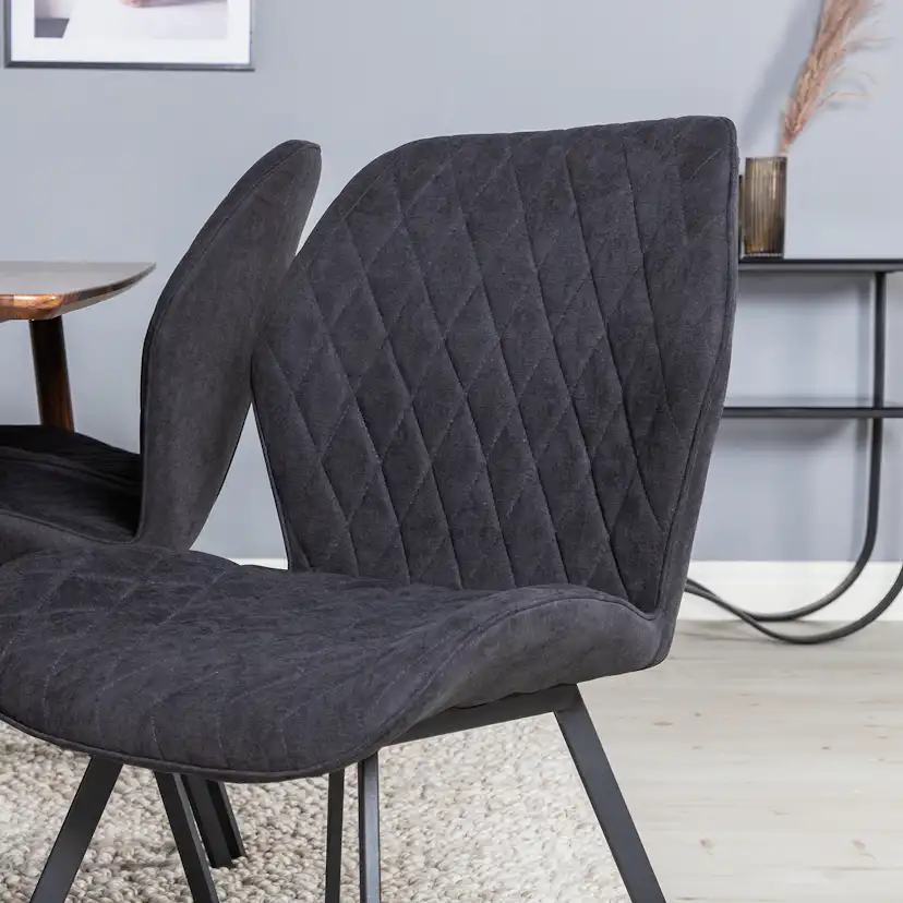 Polar Dining Table 180 cm+Gemma Dining Chair Valnöt/Svart