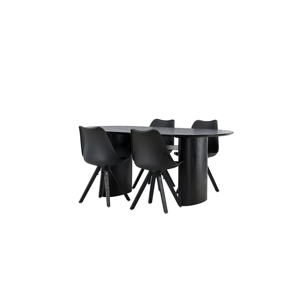Matgrupp Venture Home Isolde med 4 st Zeno stolar