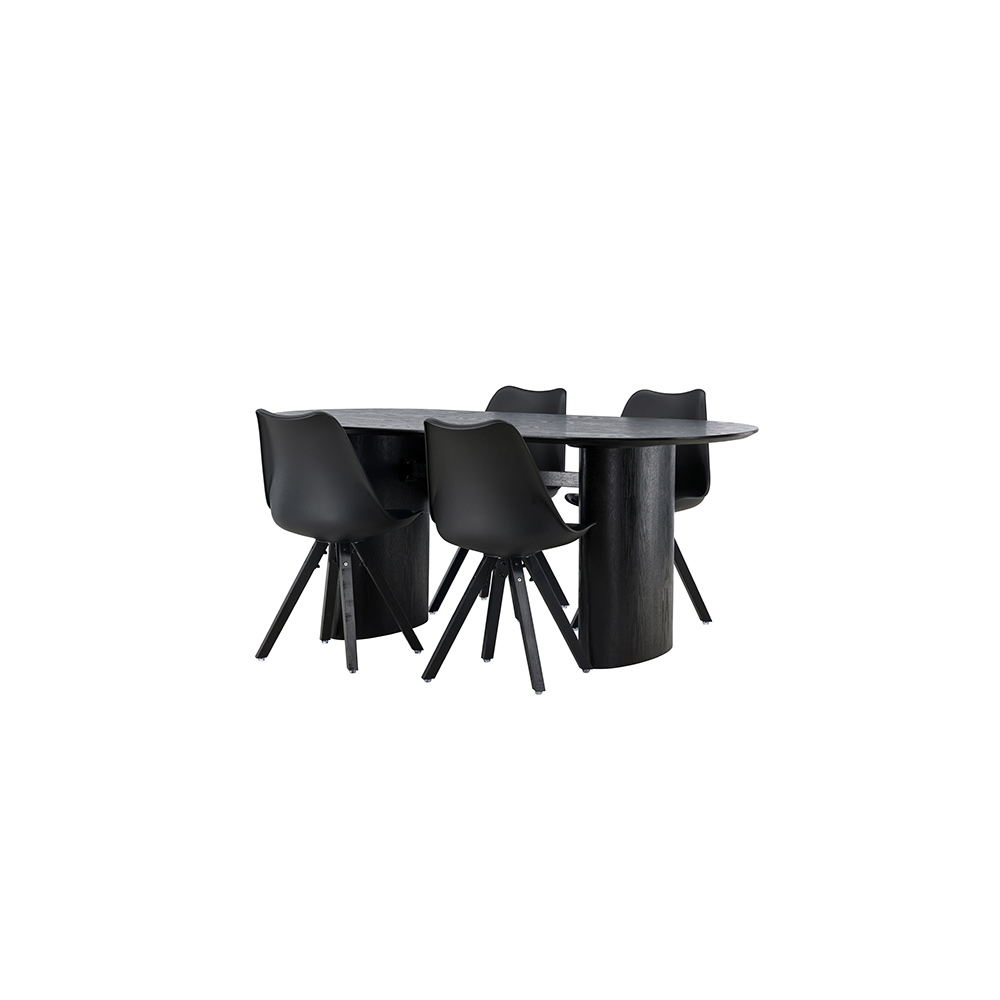 Matgrupp Venture Home Isolde med 4 st Zeno stolar