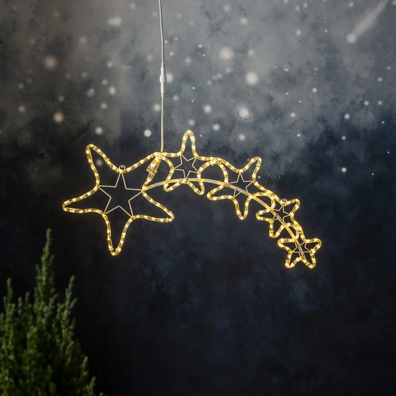Dekorationsbelysning Star Trading Roterat Komet90 cm 230V