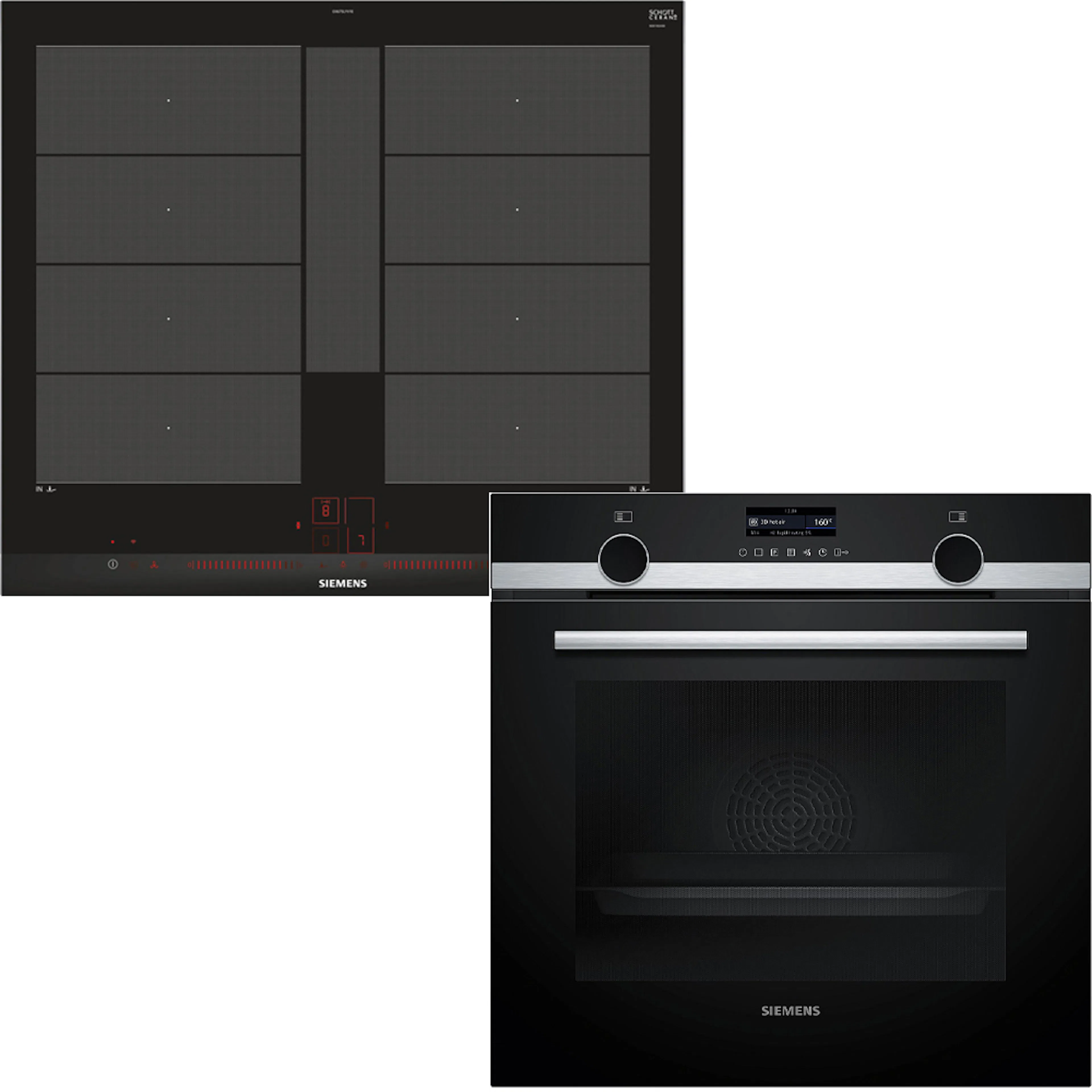 Ugn- & Hällpaket Siemens HB579GBR3 + EX675LYV1E Självrengörande med Air Fry och FlexInduction Plus