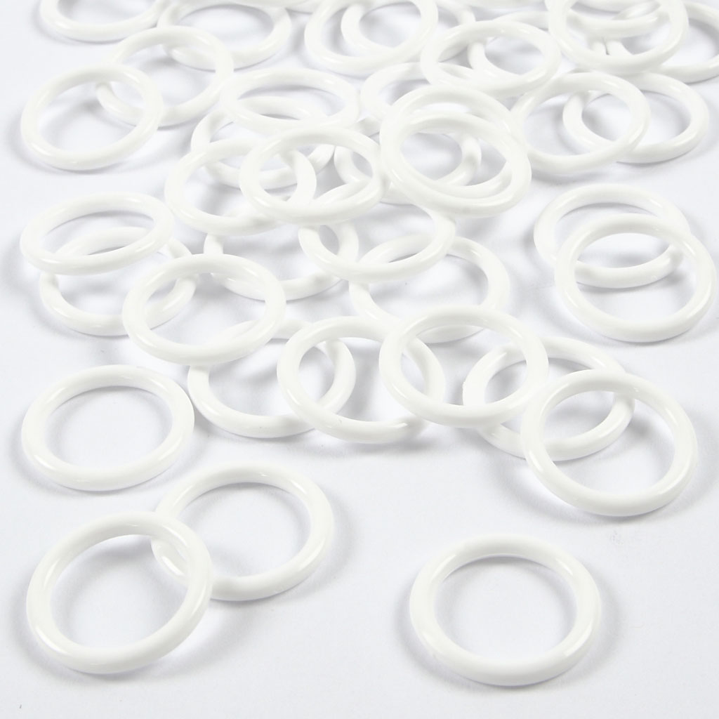 Plastring Creativ Company Stl 19 mm Tjocklek 2,5 mm Vit 50 St/1 Förp