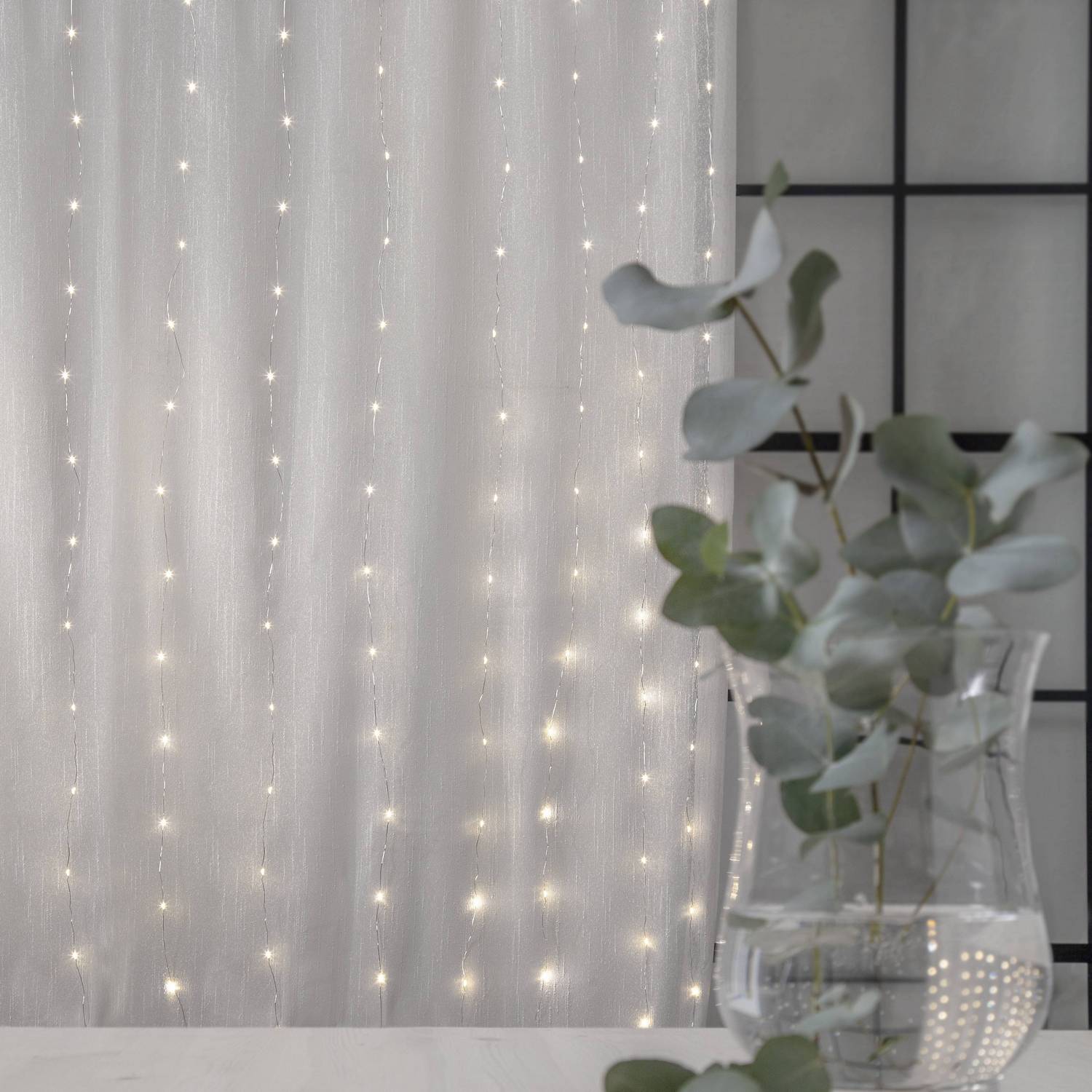 Ljusgardin Star Trading Dew Drop Hängande Gardinslinga LED