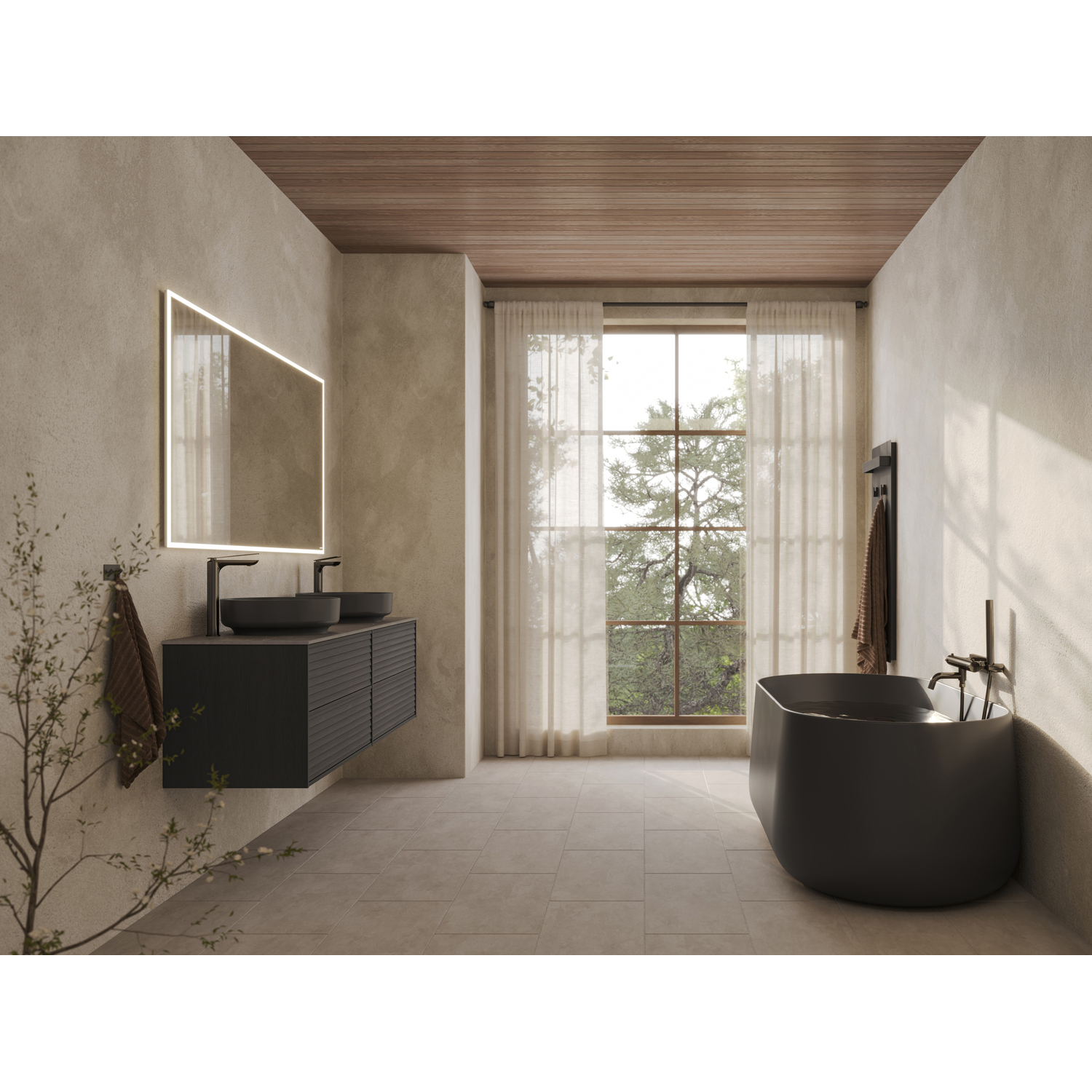 Bänkskiva Svedbergs Silva för Dubbla Tvättställ