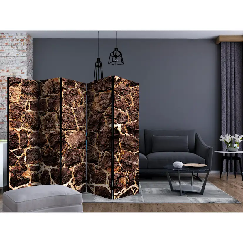 Rumsavdelare Skärmvägg Arkiio Brown Cave II 225x172 cm