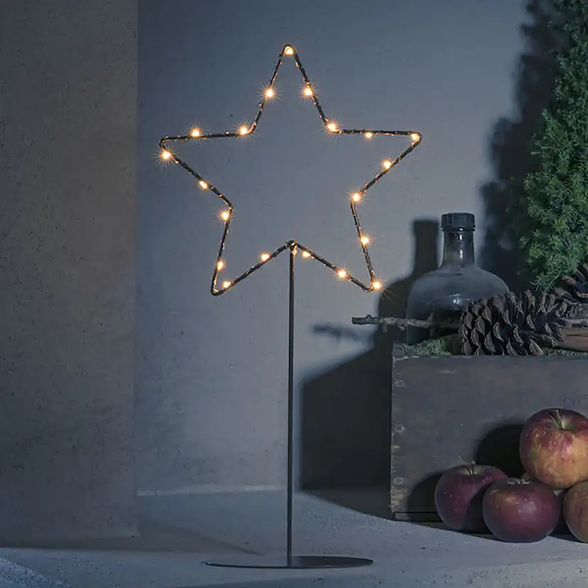 Metallstjärna koppar 20 LED Koppar