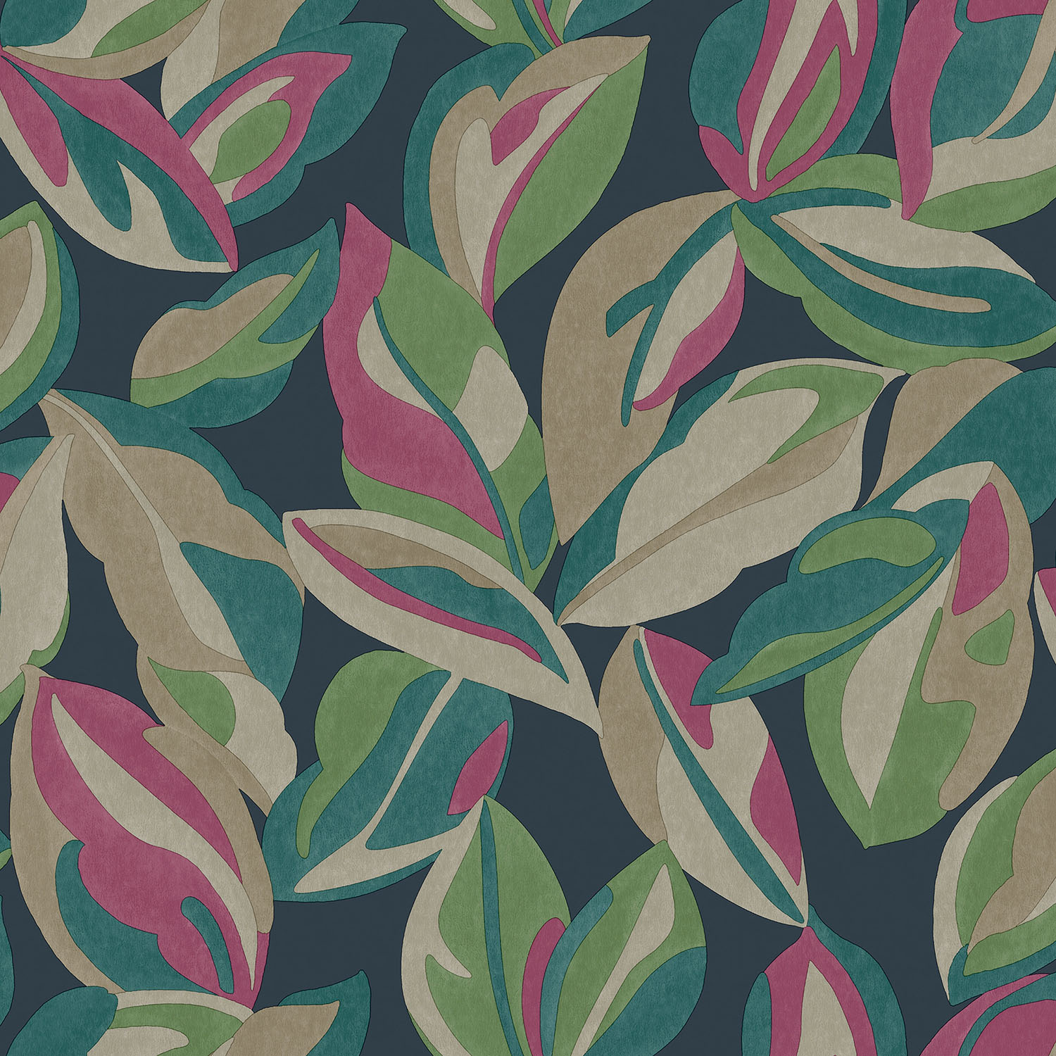 Tapet Holden The Lost Gardens Nicolai Leaf Navy 91590
