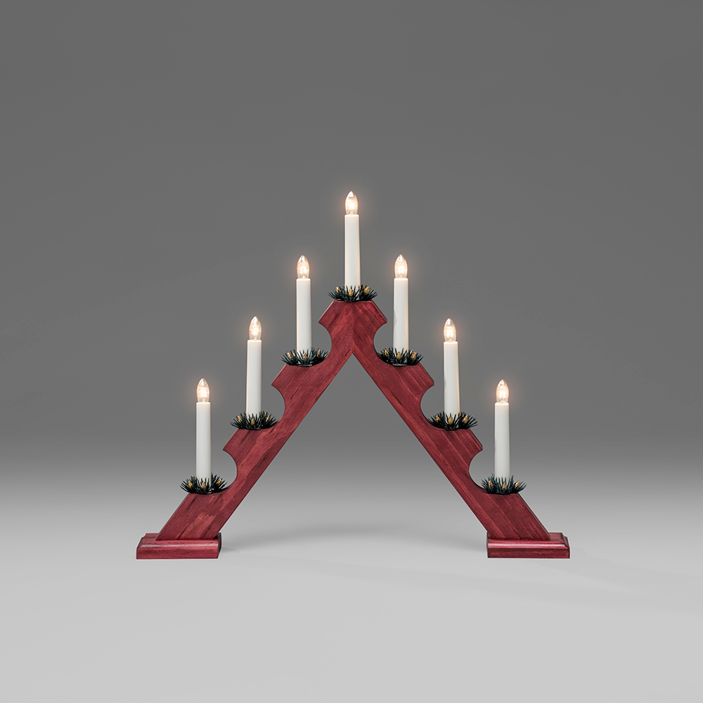 Adventsljusstake Gnosjö Konstsmide 7L med Manschetter H40